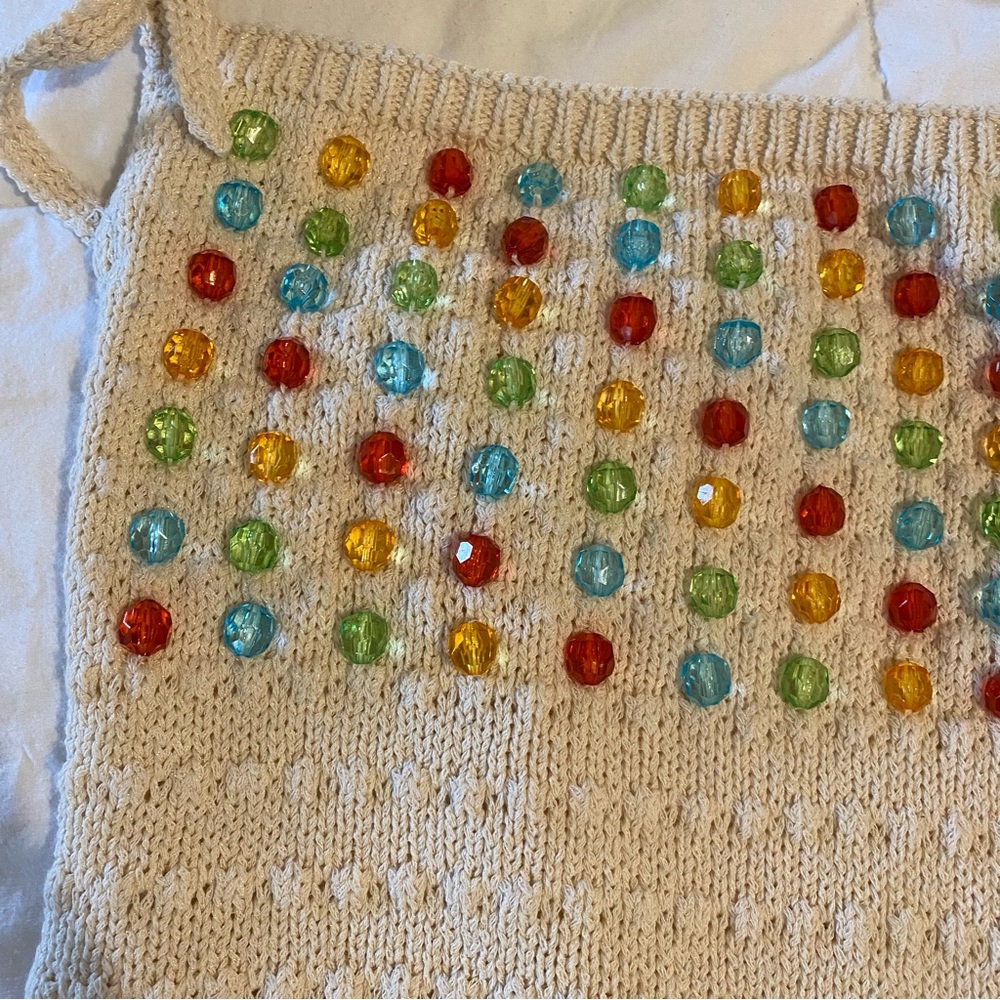 NWT Zara Knit Beaded Dress - Picture 6 of 9